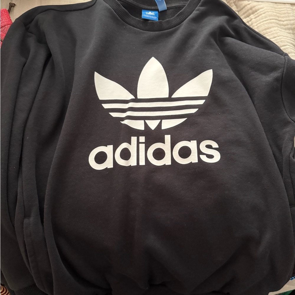 Adidas Black Crewneck Sweatshirt